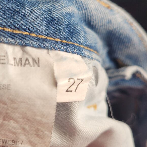 Fabulous Ann Andelman Asymmetrical Twisted Flared Jeans Blue EUC - Picture 6 of 10